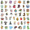 100 Pcs Cute Waterprof Vinyl Anime Stickers Sticker Packs for Kindle Water Bottle Laptop Hard Hat Skateboard Kids Teens Girls Boys Adults