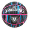 Spalding Basketball Marble Black Neon Rubber No. 7 Ball Basketball Basket
