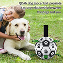 Dog Soccer Ball with Grab Tabs, Interactive Dog Toys for Tug of War, Dog Tug Toy, Dog Water Toy, Durable Dog Balls for Small & Medium Dogs