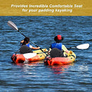 Vashly Kayak Seat Deluxe Padded Fishing Boat Seat Deluxe Sit-On-Top Canoe Seat Cushioned - Comfortable Backrest Support Universal Sit with Adjustable Back Strap and Storage Bag