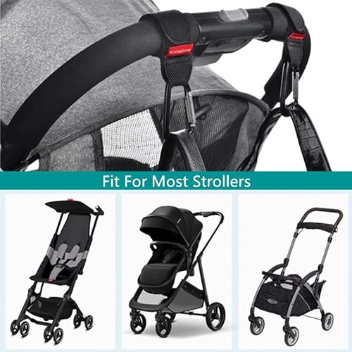 4Pack Universal Baby Stroller Hooks Clips for Hanging Bags and Shopping,Convenient Stroller Hooks Accessories Perfect for Uppababy, Babyzen Yoyo, Britax, Bugaboo, Bob, Pushchair, Buggy, Shopping Cart