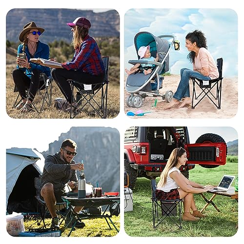 Camping Hiking Chair, Outdoor Fishing BBQ Garden Seat, Portable Lightweight Picnic Beach (Blue)