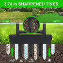 MEIIOFS Manual Lawn Aerator Coring, 3 Core with Soil Track Tray Plug Core Aeration Tool- Grass Coring Aerators for Yards - Compacted Soils and Lawns Garden - Gardening Hand Tools.