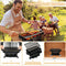 Giantex Charcoal Grill Hibachi Grill, Portable Cast Iron Grill with Double-sided Grilling Net, Air Regulating Door, Fire Gate, BBQ Grill Perfect for Outdoor Picnic Camping Patio Backyard Cooking