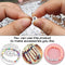 1339 Pieces 4x7mm White Round Acrylic Alphabet Letter Bead A-Z Beads with Crystal Elastic String，Loop Clasps，Plastic Storage Box and Lobster Clasps for Jewelry Making Bracelets Necklaces Key Chains