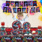 Huggy-Wuggy 72 Pieces Children's Birthday Party Decoration, Poppy Playtime Party Tableware, Includes Plate Banner Napkins Paper Cups Tablecloths, Suitable for Decoration of Children's Birthday Parties