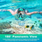 Zeeporte Dive Full Face Snorkel Mask, Snorkeling Gear for Adults Kids with Latest Dry Top Breathing System and Detachable Camera Mount, Foldable Mask with 180 Degree Panoramic View, Anti Leak&Fog