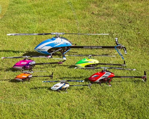 OMPHOBBY M2 EVO RC Helicopter for Adults Dual Brushless Motors Direct Drive 6CH RC Helicopter Remote Controlled Outdoor 3D Remote Control Aeroplane Upgraded Mini Drone BNF (Orange)