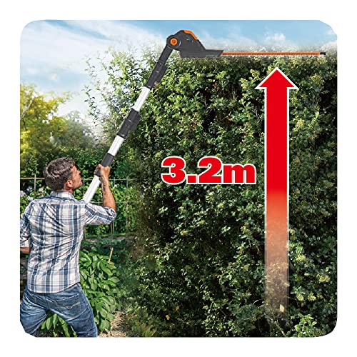 WORX 20V Cordless Pole Hedge Trimmer with POWERSHARE 2Ah Battery and Charger - WG252E