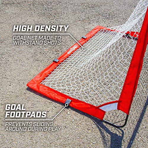GoSports Hockey Street Set - Includes Pop-Up Goal and 2 Hockey Sticks with 2 Hockey Street Balls