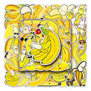 Banana Stickers,50 Pcs Fruit Banana Graffiti Vinyl Waterproof Decals for Water Bottles Computer Bicycle Skateboard Luggage Phone Pad Laptop Kids Teens Adults Stickers Pack