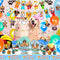 Dog Birthday Party Supplies,159pcs Dog Theme Party Decorations&Tableware Set-Dog Party Plates Napkins Cups Tablecloth&Dog Birthday Banner Balloons Cake Topper etc Puppy Party Supplies for Kids Doggy
