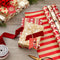 Hallmark Reversible Christmas Wrapping Paper (3 Rolls: 120 sq. ft. TTL) Merry Holidays, Snowflakes, Snowmen, Red Stripes