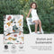 Ukje Cushion Compatible with Stokke Tripp Trapp High Chair (Old and New Model) 2 Pieces, Coated Plastified Cushion, Stokke Tripp Trapp Cushion Easy to Clean, White Monkey