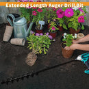 32" x 2" Extended Length Auger Drill Bit for Planting Bulb Flower & Bedding, Garden Plant Auger, No Need to Squat, Post Hole Digger for 3/8" Hex Drive Drill, Earth Auger Bulb Planter Tool