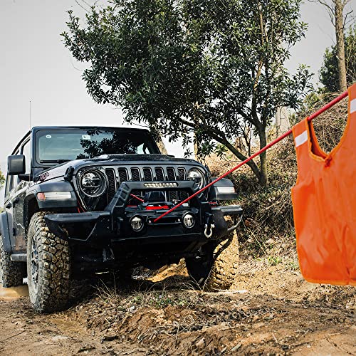 12V Winch 14500lb/6590kg Electric Winch 4wd Portable Waterproof 24m Synthetic Rope Winch Wireless Remote 4x4 Car Accessories for Automotive SUV