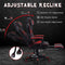 Zeanus Gaming Chair with Footrest Ergonomic Computer Chair with Massage Recliner for Heavy People Racing Gamer Chair Big and Tall Chairs for Adults Red
