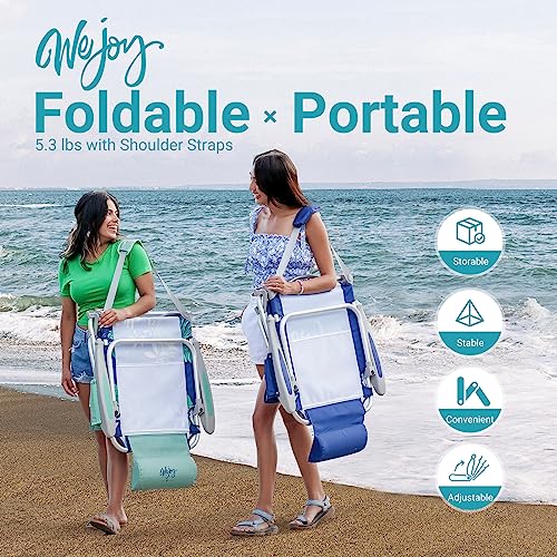 apollo walker Folding Camping Chairs Reclining Beach Chairs for Adults  Portable Sun Chairs Outdoor Lounger with Carry Bag,for Fishing,Camp,Picnics