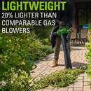 Greenworks 40V (185 MPH / 340 CFM / 75+ Compatible Tools) Cordless Brushless Leaf Blower/Vacuum, Tool Only