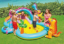 Intex Dinoland Play Center, multicolor vibrant, 131 inch L x 90 inch W x 44 inch H (3.33m x 2.29m x 1.12m) inflated