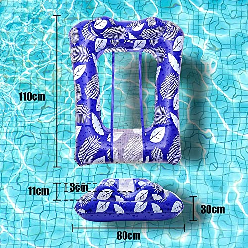 Inflatable Pool Float Surround Raft Swimming Water Hammock Chair with Mesh for Ocean Lake River & Foldable Tanning Lounger Beach Leisure Toys Sun Shelf Recliner for Adult Teens Cool Vacation