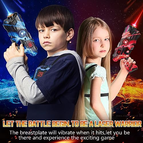 OSALON Laser Tag Guns Set of 2 with Digital LED Score Display Vest Multi-Functional Laser Tag Fun Indoor&Outdoor Toys for Kids Ages 6 7 8 9 10 11 12+ Years Old Boys Girls Teens Adults Birthday Gift