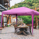 10x10 Pop Up Canopy Tent with Sidewalls Pink Outdoor - Portable Adjustable Instant Gazebo Party Tent, Carrying Bag