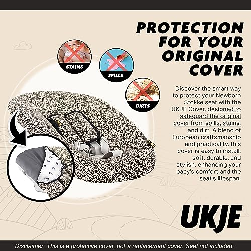 Ukje Cover Compatible with Stokke Tripp Trapp Newborn Set, 1 Piece, Perfect Fit Cover for Newborn Set Stokke, Luxurious Breathable and Soft Cotton, Leopard
