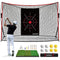 Bltend Heavy Duty Golf Net, 10x7ft Golf Practice Net with Tri-Turf Golf Mat, All-in-1 Golf Hitting Nets for Backyard Driving Training with Target/Balls/Tee - Indoor Outdoor Golf Driving Range