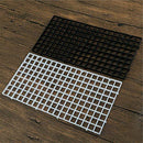 2PCS Plastic Fish Grid Divider Durable Holder Tank Tray Egg Crate Aquarium Fish Tank Bottom Isolation, Black/White (Black)