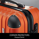 4 Piece Luggage Set Carry On Suitcase Traveller Bag Lightweight ABS Hard Shell & TSA Lock Orange