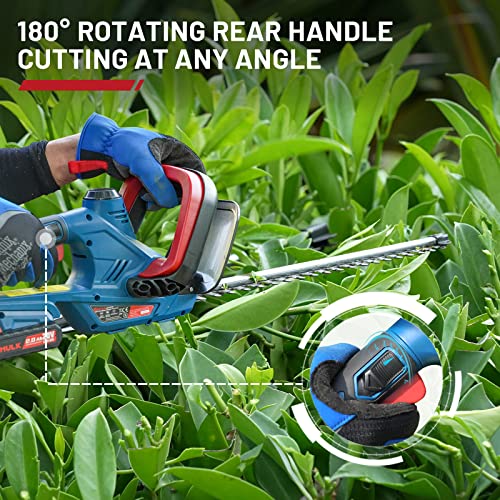 Enhulk 18'' Cordless Hedge Trimmer, Lightweight & Compact Trimmer, Battery & Charger Included