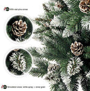 Ariv Green Pinecone Hinged Christmas Tree 1.5M 5FT Frost Green 786 Tips Bushy Hinged Branches Metal Stand Easy Assemble Chistmas Gift