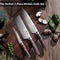 PAUDIN 3 Piece Kitchen Knife Set, German High Carbon Stainless Steel Chef Knife Set with Wooden Handle, Professional Kitchen Knives with Gift Box