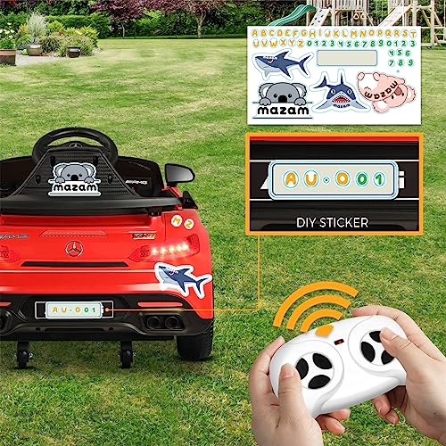Mazam Kids Ride On Car with Remote Control Mercedes-Benz AMG GTR Licensed Electric Toy Car Red