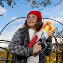 Nerf Mega CycloneShock Toy Blaster, Hotrod Color Style, 6-Dart Drum, 6 Nerf AccuStrike Mega Darts, Easy Priming (Amazon Exclusive)
