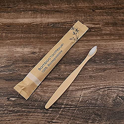 10 Pack Natural Bamboo Toothbrush Bulk Wood Toothbrushes Soft Bristles Teeth brush Eco-Friendly Oral Care White