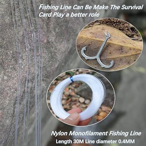 KOKKOYA 8Pcs Survival Cards Multi-Functional Tool Card Emergency Camping  Tool EDC Kit in Your Walletcard with Fishhook Fishing Line,Survival Guide  Multitool Camping Gear for Outdoor Hiking Hunting