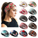 Jesries 12 Pack Headbands for Women Boho Printed Non Slip Hair Band Sport Yoga Running Elastic Sweat Hair Wrap for Girls