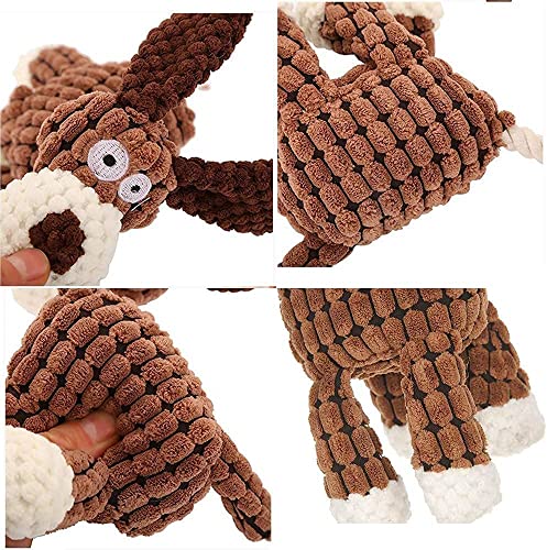 DYD 3 Pack Dog Squeaky Toys, Dog Plush Toys, Dog Chew Toys for Puppy, Small, Middle,Large Dogs, Interactive Plush Rope Toys