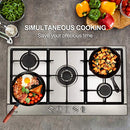 GASLAND Chef Gas Cooktop 5 Burner Gas Hob Stainless Steel NG LPG Cook Top 90cm