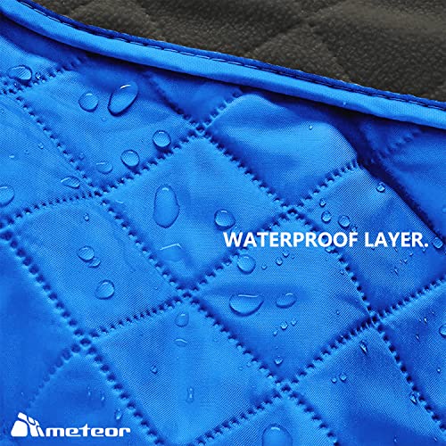 Meteor Essential 210 x 140 cm Picnic Blanket - Extra Large, Waterproof, Windproof, Quilted Fleece Outdoor Mat for Camping, Beach, Travel, Stadium & Pets | Lightweight & Machine Washable