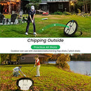 Pop-up Chipping Net with Turf Hitting Mat Set Indoor Outdoor - 3 Target Golf Practice Hitting Net Training Aids Gift - 16 Golf Practice Balls & 4 Ground Stakes , with Bag