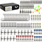 Croch 160pcs/box Fishing Accessories kit with Tackle Box,Including Jig Hooks, Bullet Bass Casting Sinker Weights, Different Fishing Swivels Snaps, Sinker Slides, Fishing Line Beads