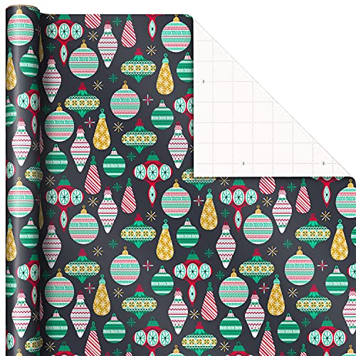 Hallmark Christmas Wrapping Paper for Kids with Cut Lines on Reverse (3 Rolls: 120 Sq. Ft. Ttl.) Multicultural Santa Claus"Merry Christmas" in Red, Green and Yellow Tri-Pack Red, Green, Yellow, Black, White 0005JXW1207