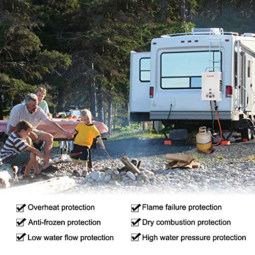 GASLAND Portable Gas Hot Water Heater Camping Instant Shower Outdoor RV 4WD