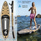 SereneLife Inflatable Stand Up Paddle Board (6 Inches Thick) with Premium SUP Accessories & Carry Bag | Wide Stance, Bottom Fin for Paddling, Surf Control, Non-Slip Deck | Youth & Adult Standing Boat