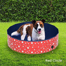 Floofi Dog Pool, Swimming Pool, Small Pool, Hard Plastic Pool, Dog Pools for Large Dogs, Outdoor Pool, Mini Pool, Pet Pool (Red Circle)