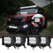 Auxbeam 4 Pcs 4" LED Light Bar 18W LED Pods 6pcs 3W CREE LEDs Spot Beam Driving Light Waterproof LED Bar