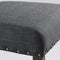 Roundhill Furniture Biony Gray Fabric Dining Chairs with Nailhead Trim Set of 2